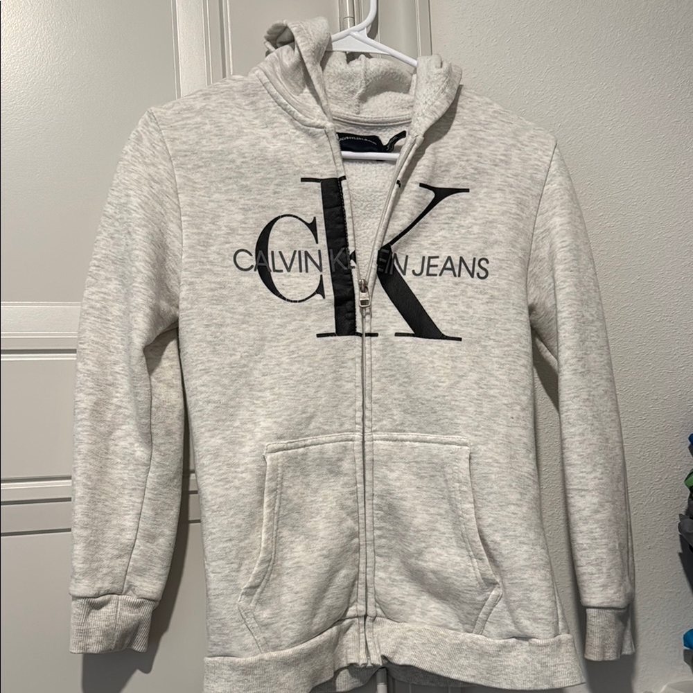 Calvin Klein Kids Gray Hoodie Jacket